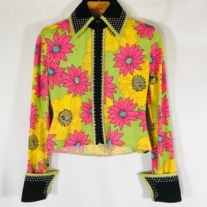 Diane Olsen Show Shirt Horse western 7/8 Small